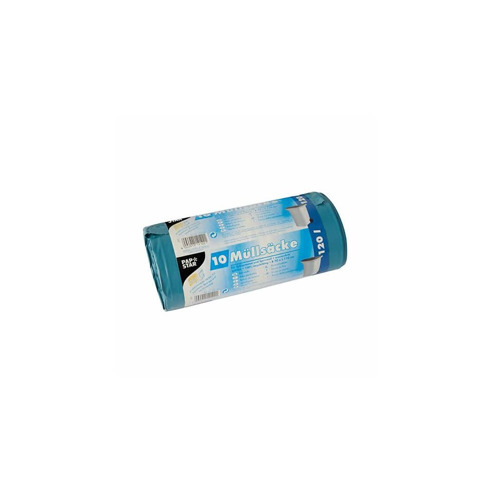 Müllsäcke - 120 L, LDPE, blau, 10 Stück