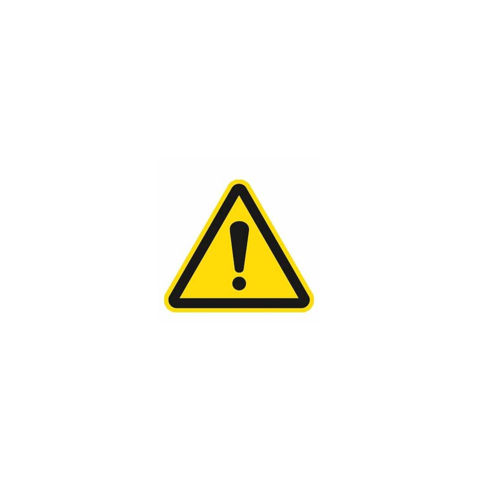 Allgemeines Warnzeichen ISO 7010, Folie selbstklebend, 10 cm Seitenlänge