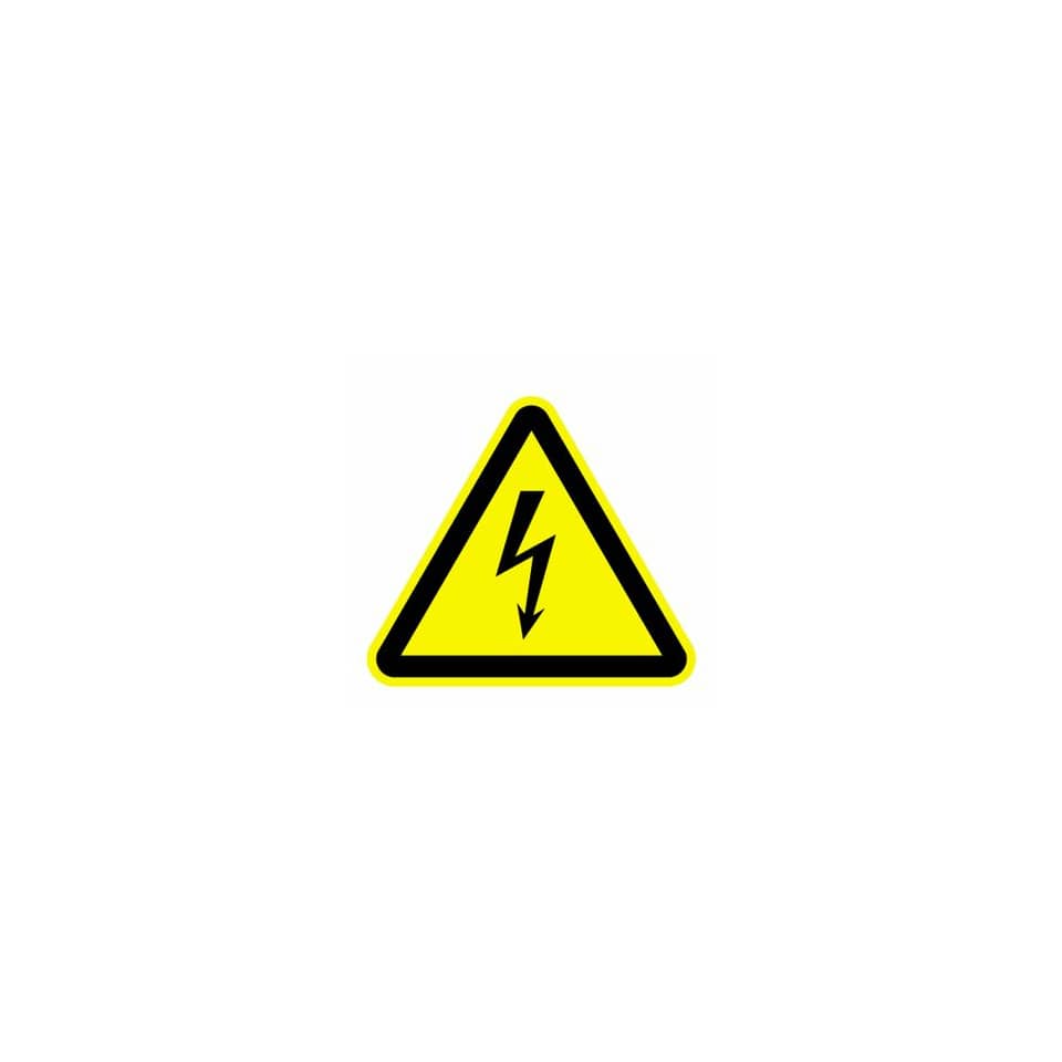 Warnung vor elektrischer Spannung ISO 7010, Folie selbstklebend, 10 cm Seitenlänge