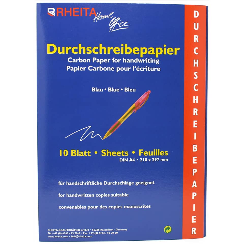 Durchschreibepapier - A4, 10 Blatt, blau