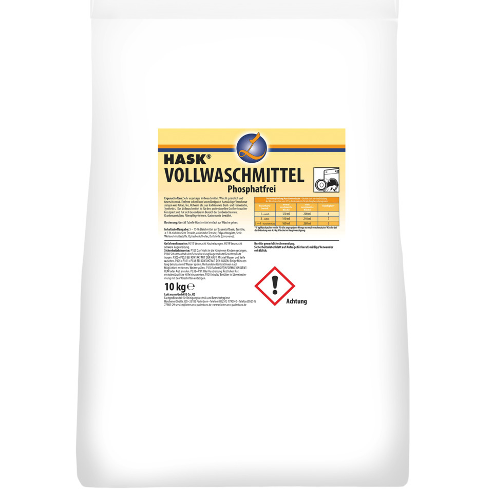 Vollwaschmittel 10 kg Tragesack