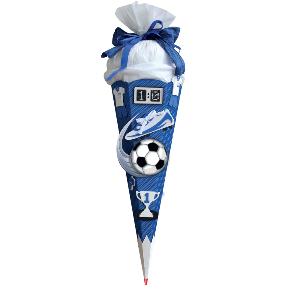Schultüte Bastelset Soccer - 68 cm, sechseckig