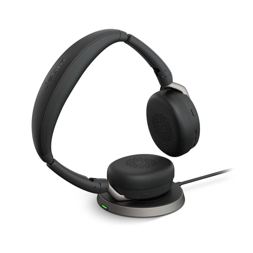 Headset Evolve2 65 Flex - USB-A MS Stereo (Wireless Charging), schwarz