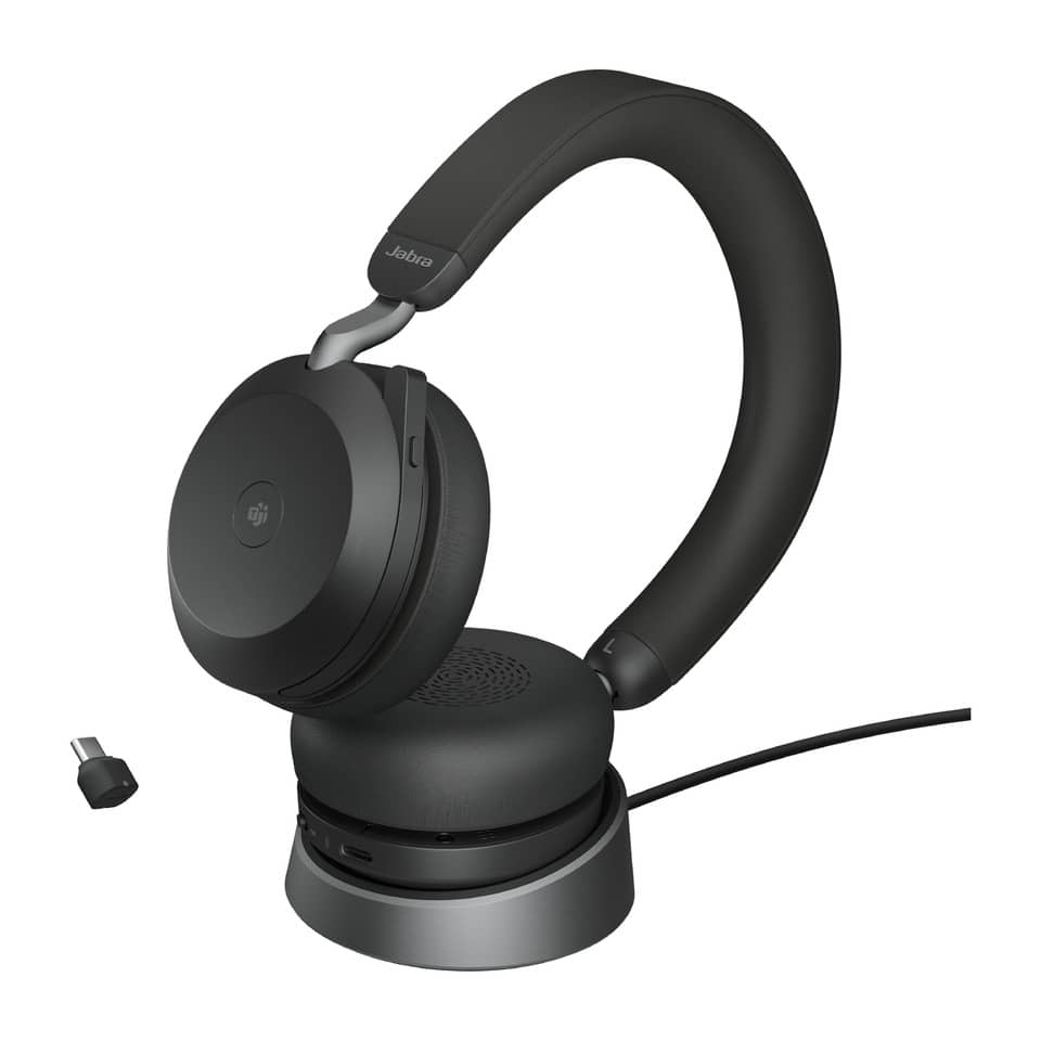 Headset Evolve2 75, USB-C MS Teams mit Ladestation, schwarz
