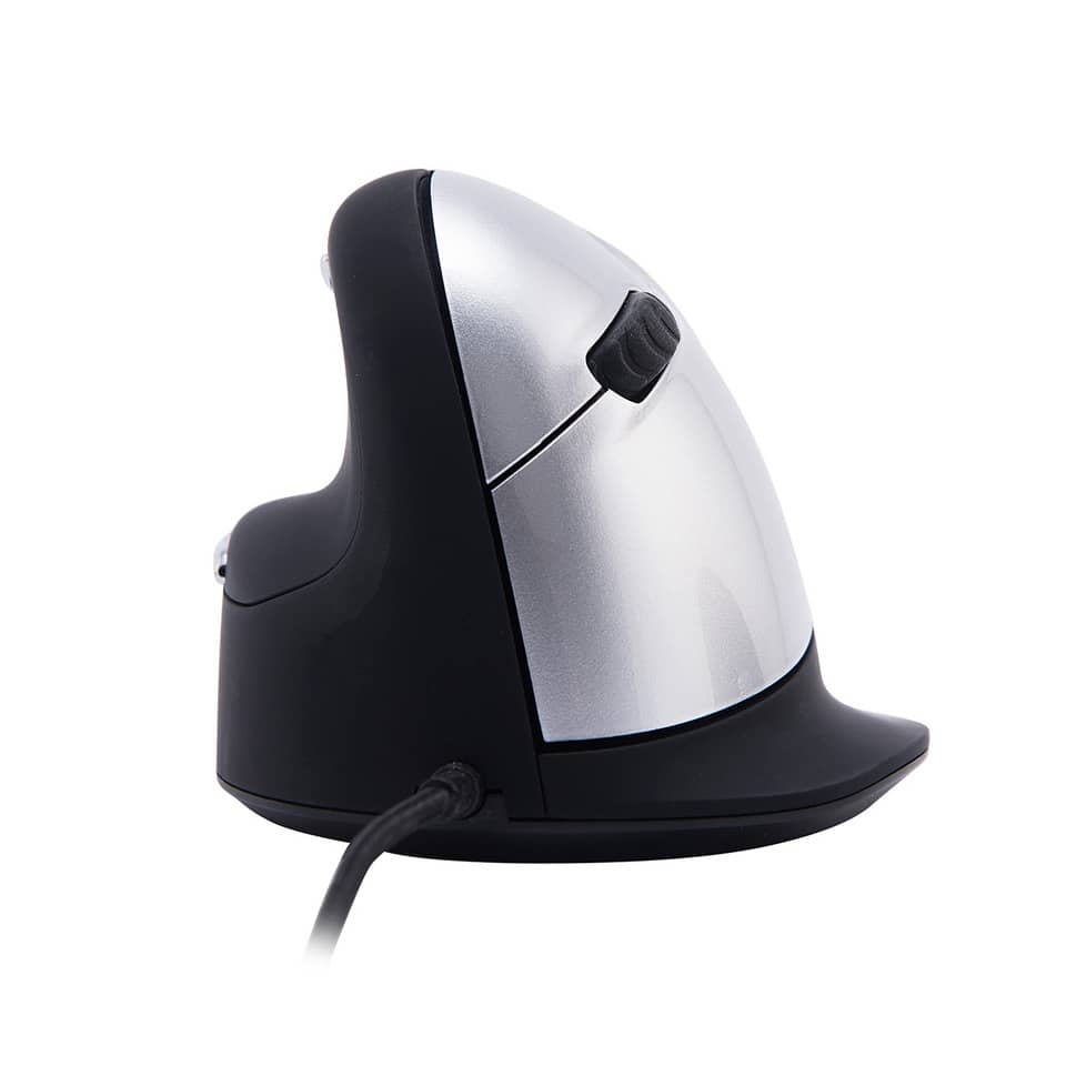 Ergonomische Maus HE - Groß (Handlänge ? 185mm), Linkshänder, kabelgebunden, schwarz