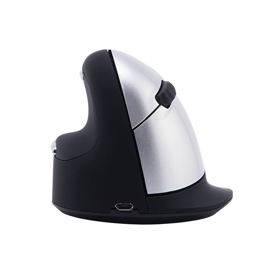 Ergonomische Maus HE - Groß (Handlänge ? 185mm), Linkshänder, kabellos, schwarz
