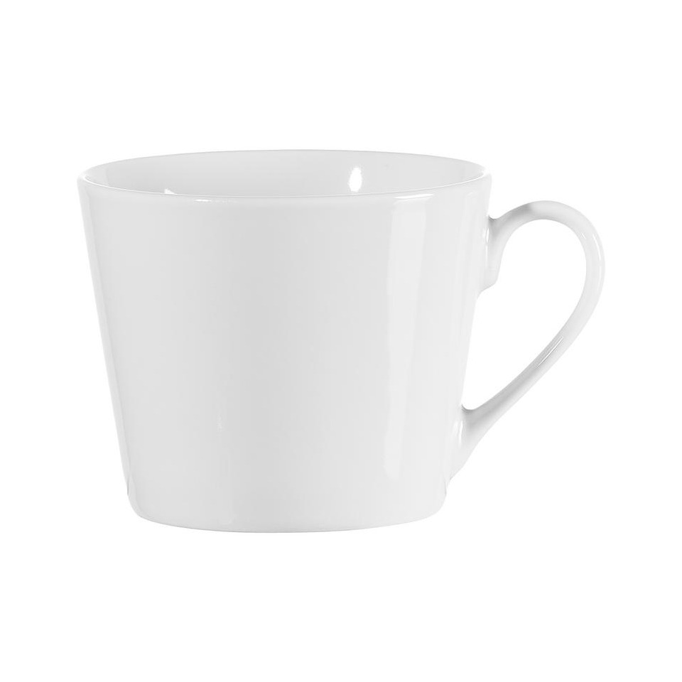 Kaffee Obertasse Bianco - 180 ml, Porzellan, weiß, 6 Stück
