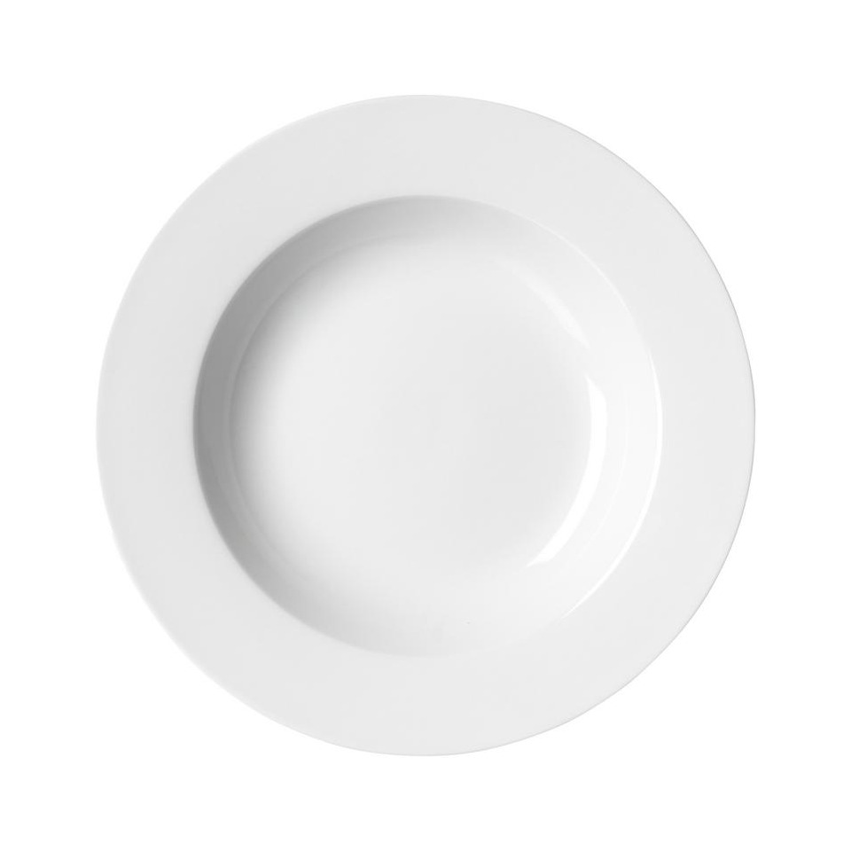Suppenteller Bianco - 22 cm, Porzellan, weiß, 6 Stück