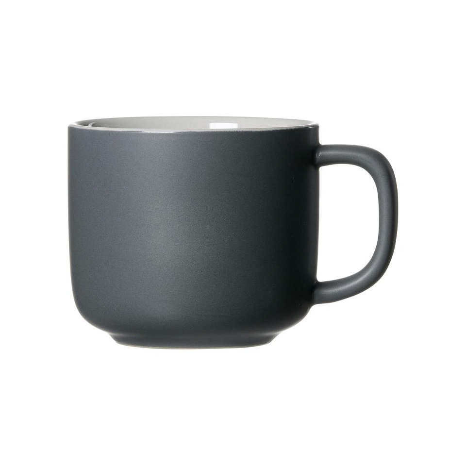 Kaffee Obertasse Jasper - 240 ml, Keramik, grau, 6 Stück