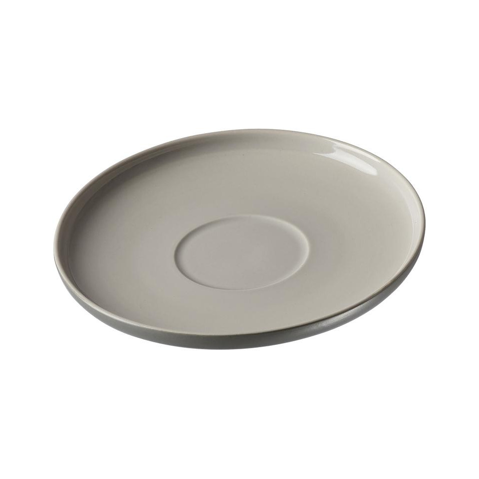 Kaffee Untertasse Jasper - Ø15 cm, Keramik, grau, 6 Stück