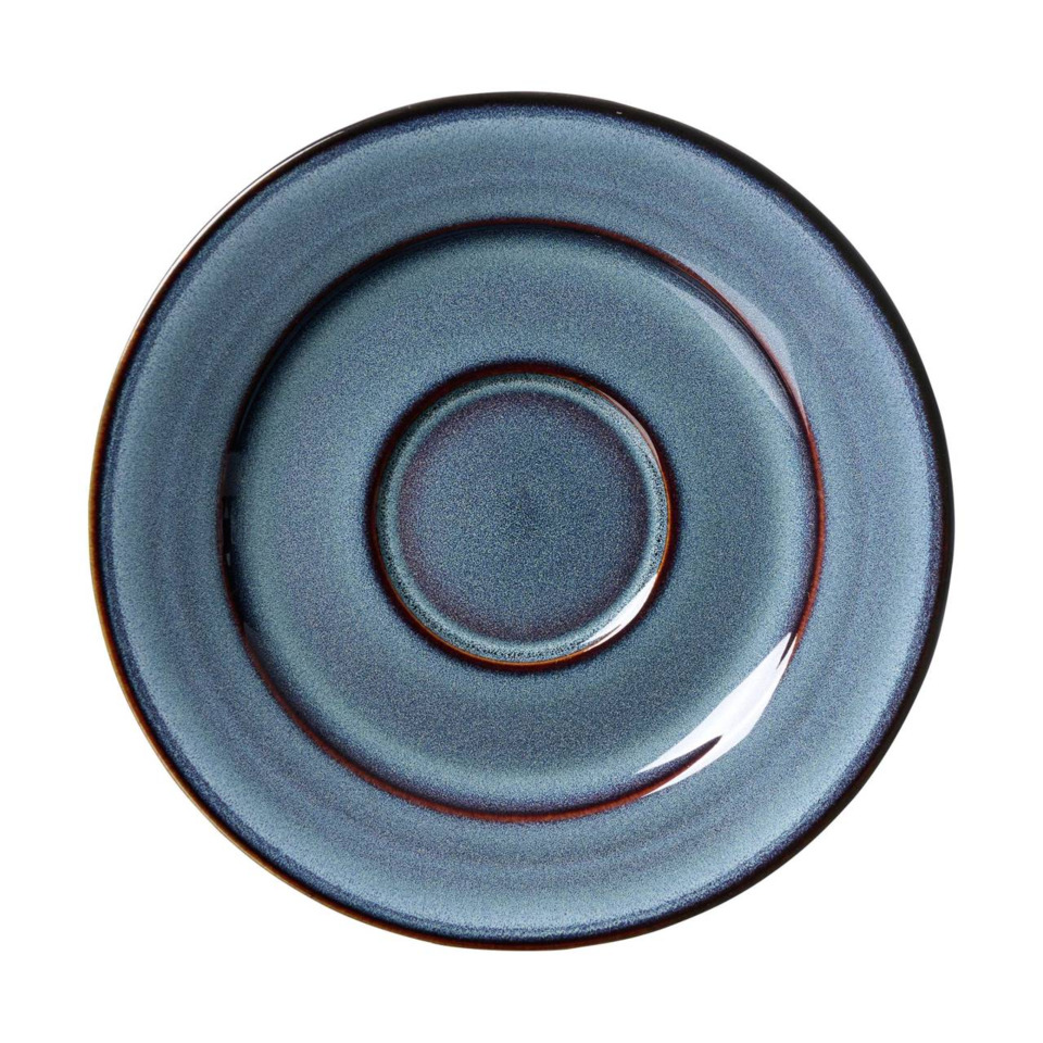 Kaffee Untertasse bali - Ø 15,5 cm, Keramik, blau, 6 Stück