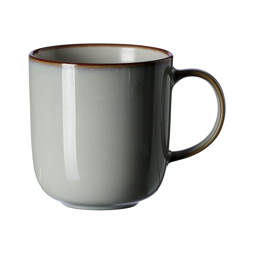 Kaffeebecher portofino - 400 ml, Steinzeug, grau, 6 Stück