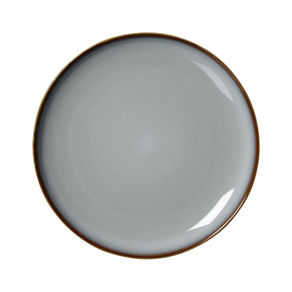 Frühstücksteller portofino - Ø 20,5 cm, Steinzeug, grau, 6 Stück