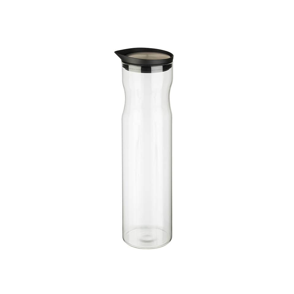 Glaskaraffe - 1,2l, Edelstahldeckel, ohne Griff