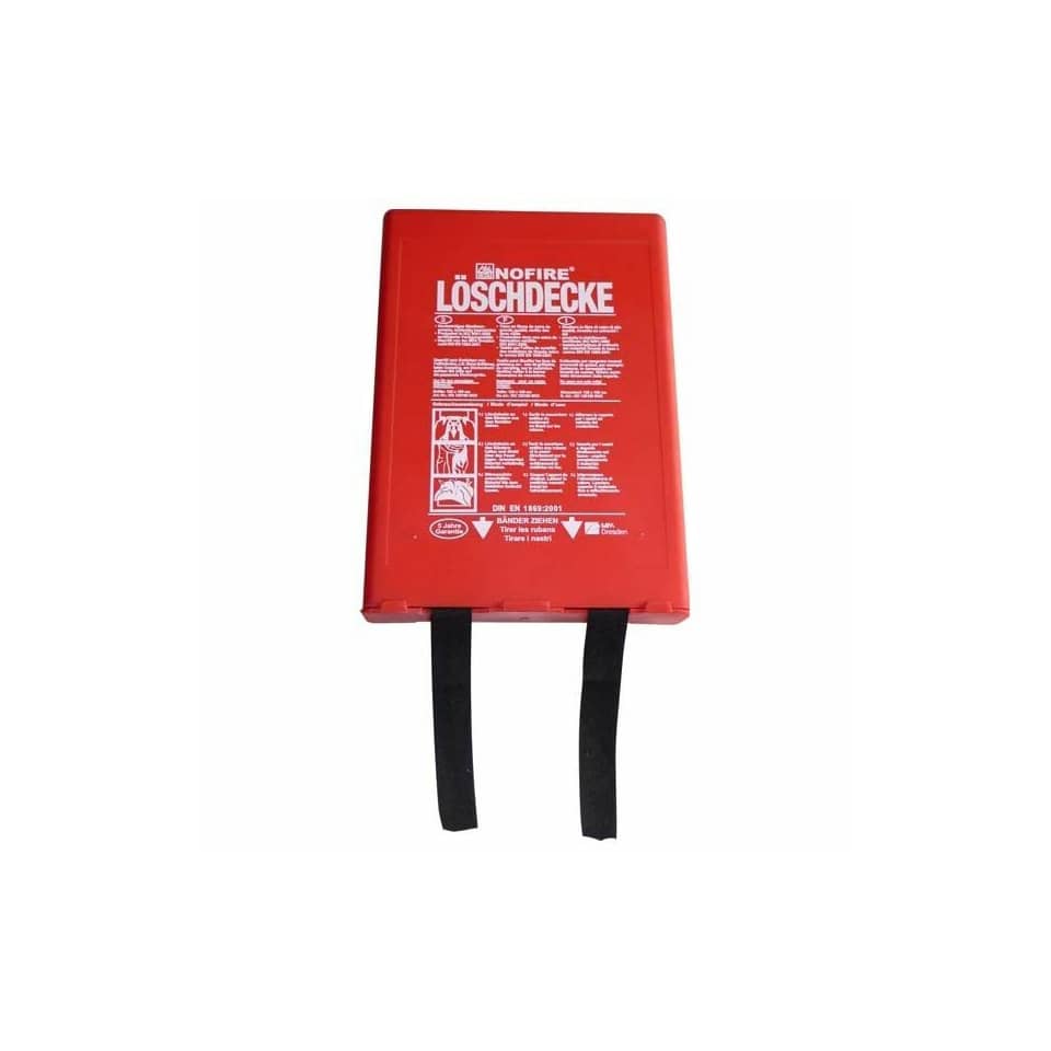 Löschdecke DIN EN 1869, speziell für Öl- und Fettbrände, 1200x1200 mm, in rotem Polybag