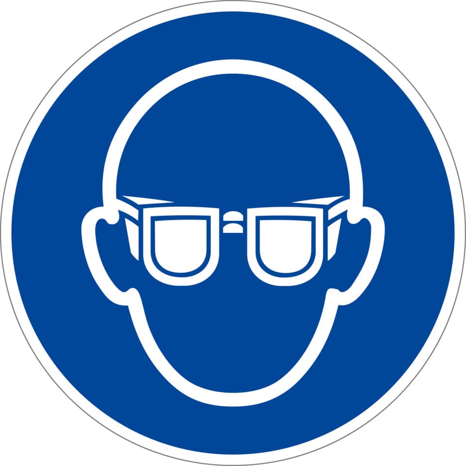 Augenschutz benutzen ISO 7010, Folie, Ø 100 mm