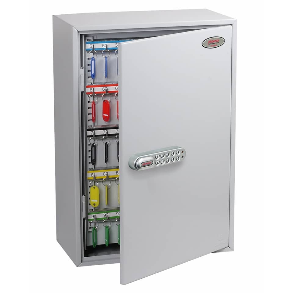 Schlüsselschrank - 200 Haken, hellgrau, Elektronikschloss