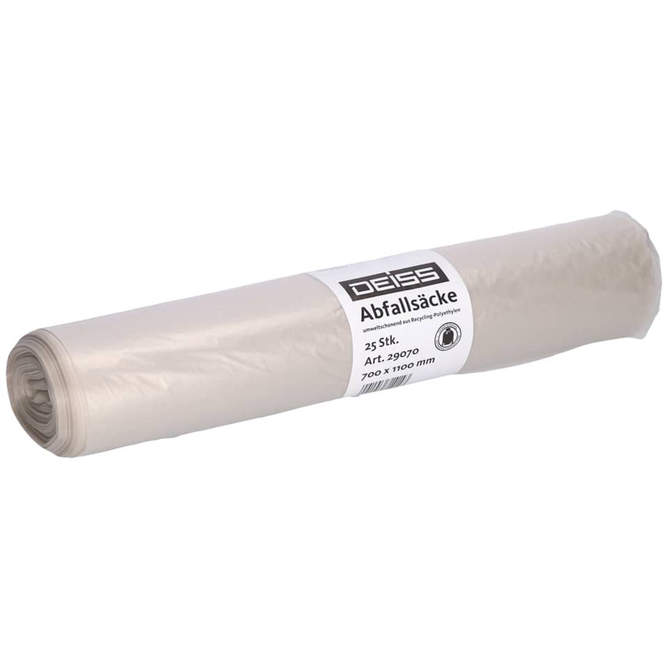 Müllsack Recycling - 120 Liter, transparent, 25 Stück