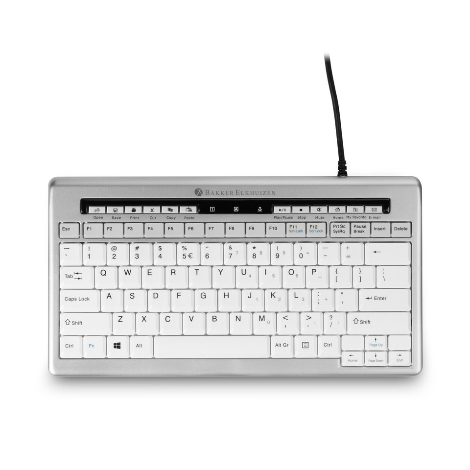 Tastatur S-board 840 Design USB mit Multimediatasten silber-grau