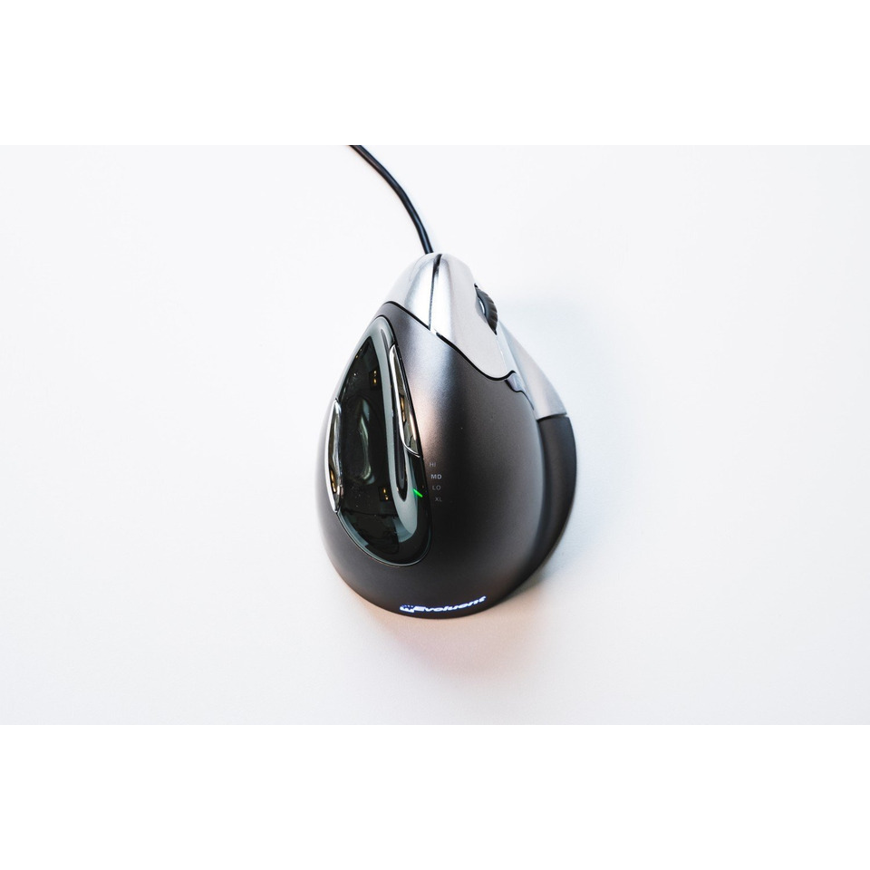 Maus Evoluent 4 - Linkshänder, 6 Tasten, 2600dpi, schwarz/blau