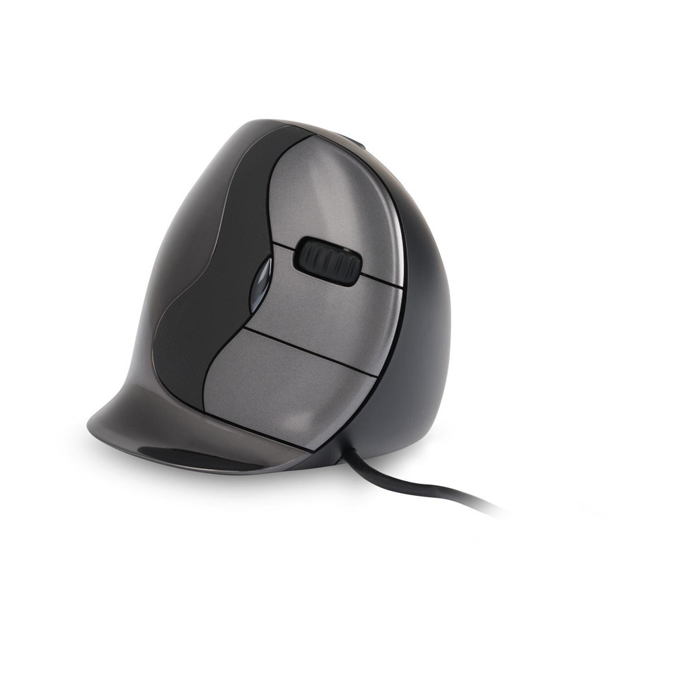 Maus Evoluent D Medium - Rechtshänder, 6 Tasten, 3200dpi, silber