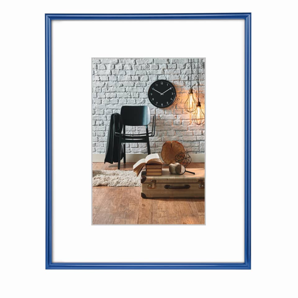 Kunststoff-Bilderrahmen SEVILLA - 30 x 40 cm, blau