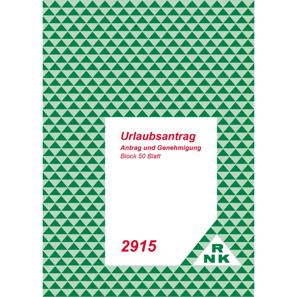Urlaubsantrag - Block, 50 Blatt, DIN A5