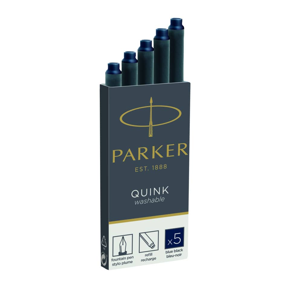 Tintenpatrone Quink - schwarz-blau, 5 Patronen