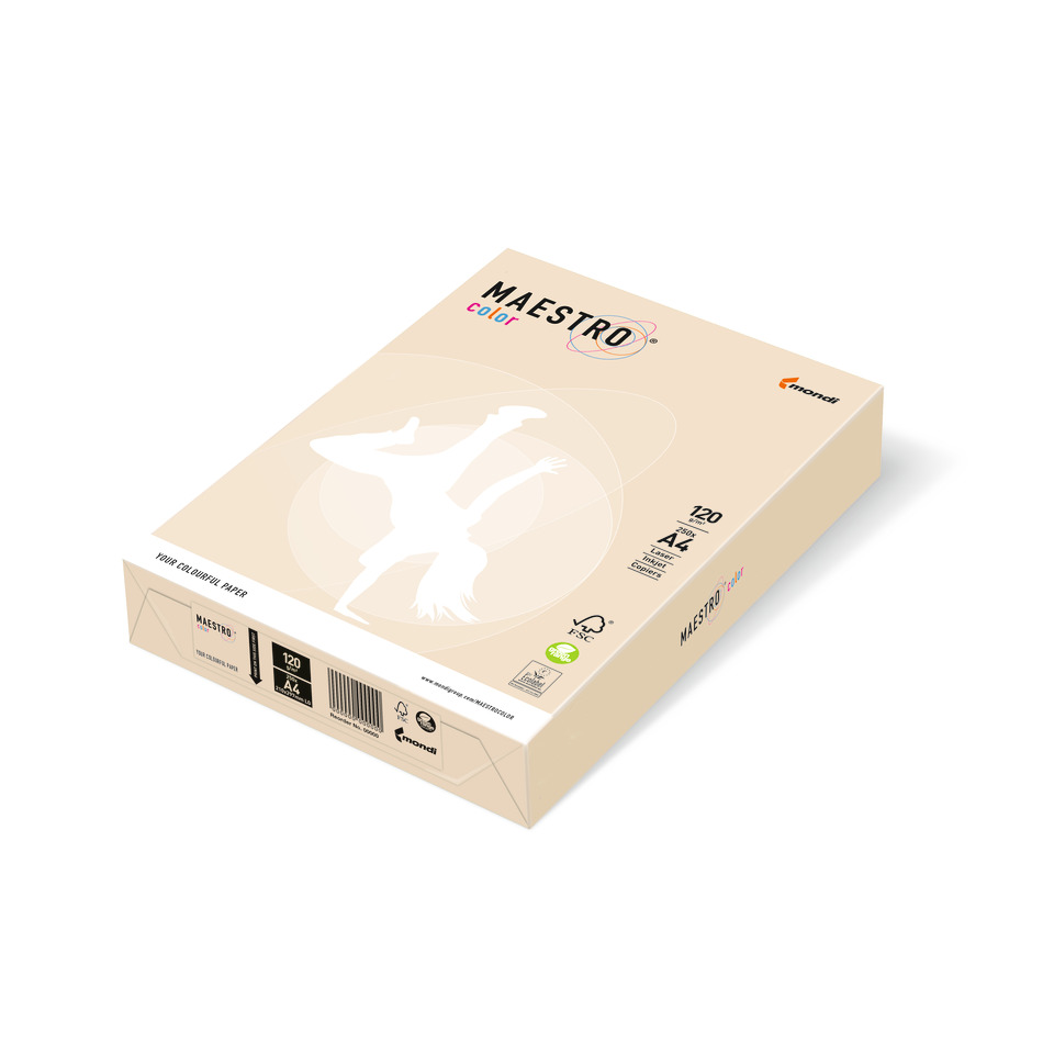 Kopierpapier MAESTRO® Color Pastell, A4, 120g/m², 250 Blatt, creme