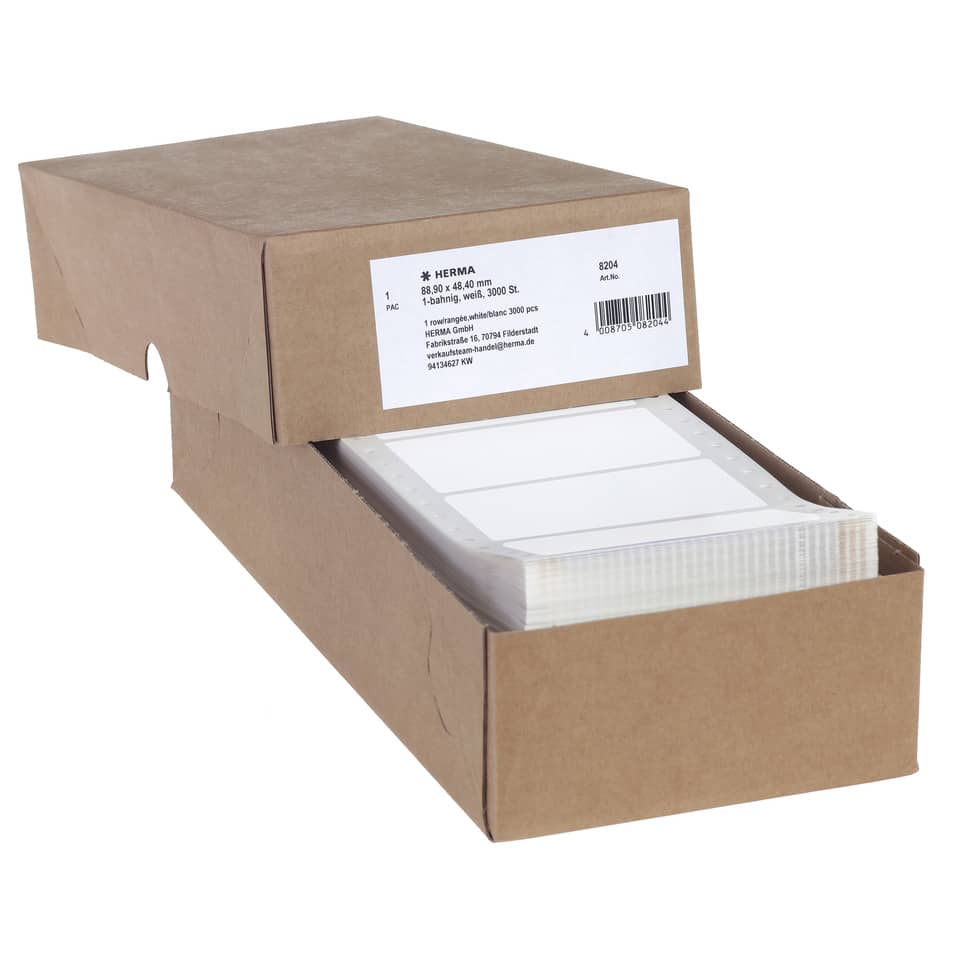 8204 Computeretiketten - weiß, 88,9x48,4 mm, matt, 3000 Stück