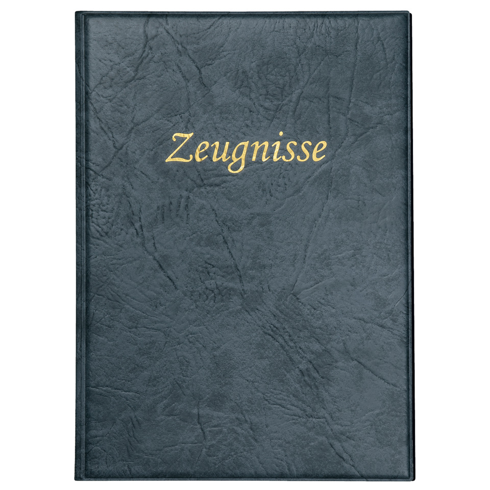 Zeugnismappe - blau, A4, Weichfolie, 10 Hüllen