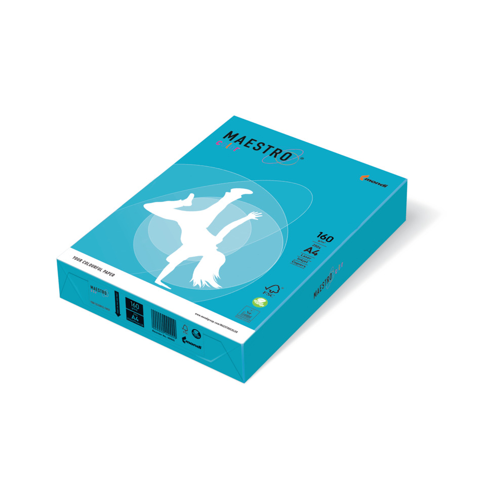 Kopierpapier MAESTRO® Color Intensiv, A4, 160g/m², 250 Blatt, wasserblau