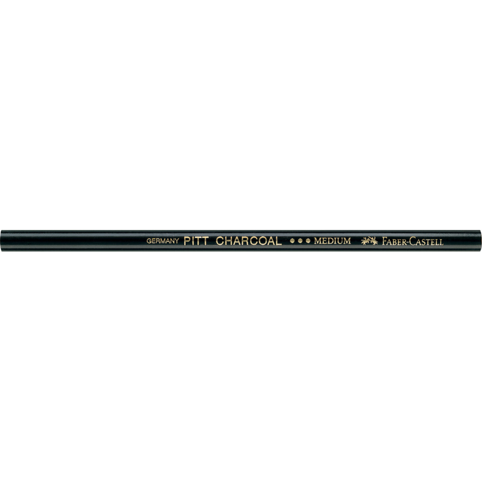 PITT® Monochrome natürlicher Zeichenkohlestift, fettfrei, schwarz, medium