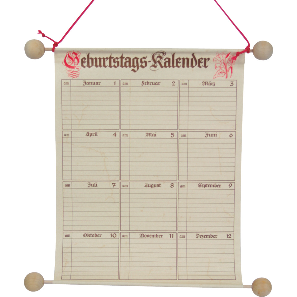 GeburtstagsKalender - 230 x 300 mm
