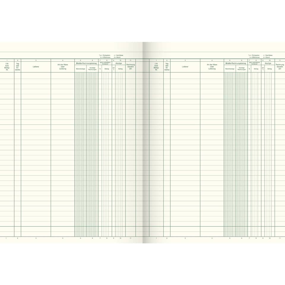 Wareneingangsbuch -A4, 80 g/qm, 40 Blatt Drahtheftung