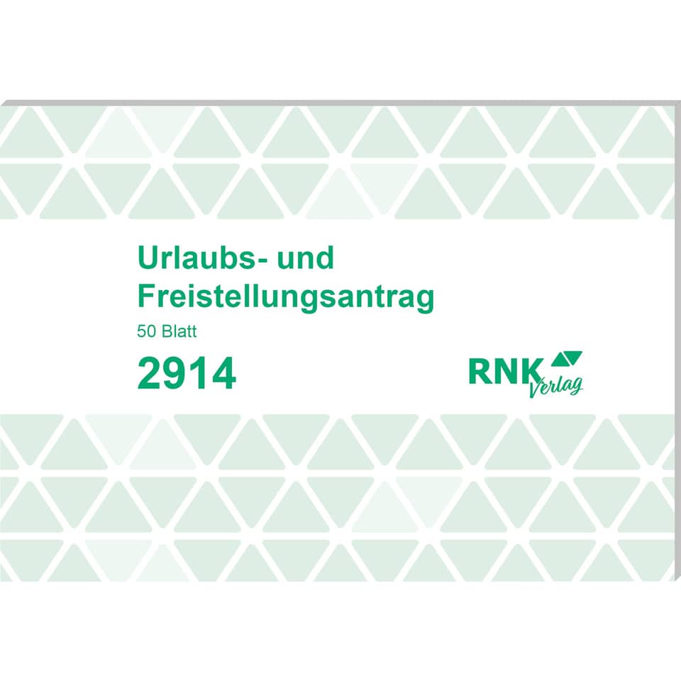 Urlaubs- und Freistellungsantrag - Block, 50 Blatt, DIN A6 quer