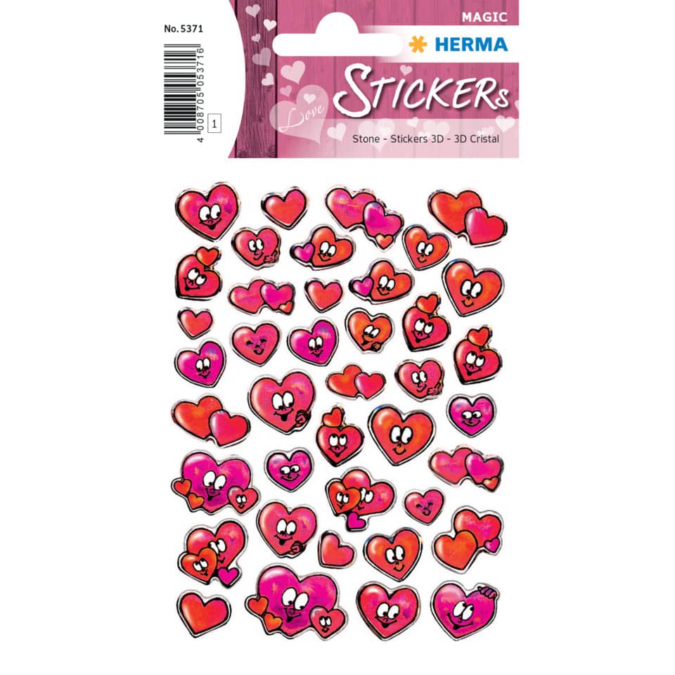5371 Sticker MAGIC Herzaugen, Stone
