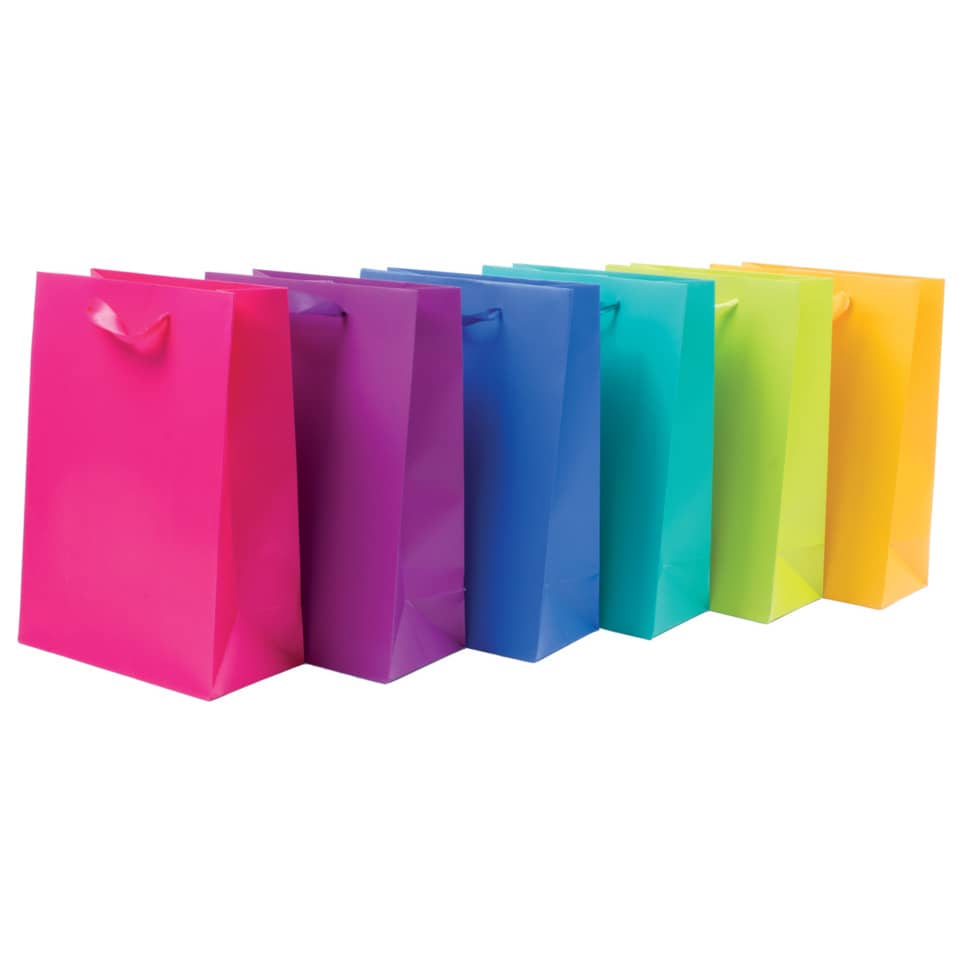 Geschenktragetasche uni - 20 x 28 x 9,8 cm, sortiert