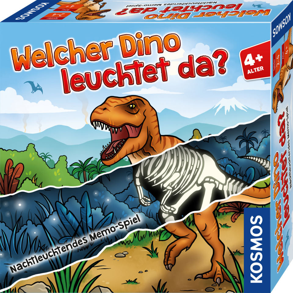 Memo-Spiel  - Welcher Dino leuchtet da ?