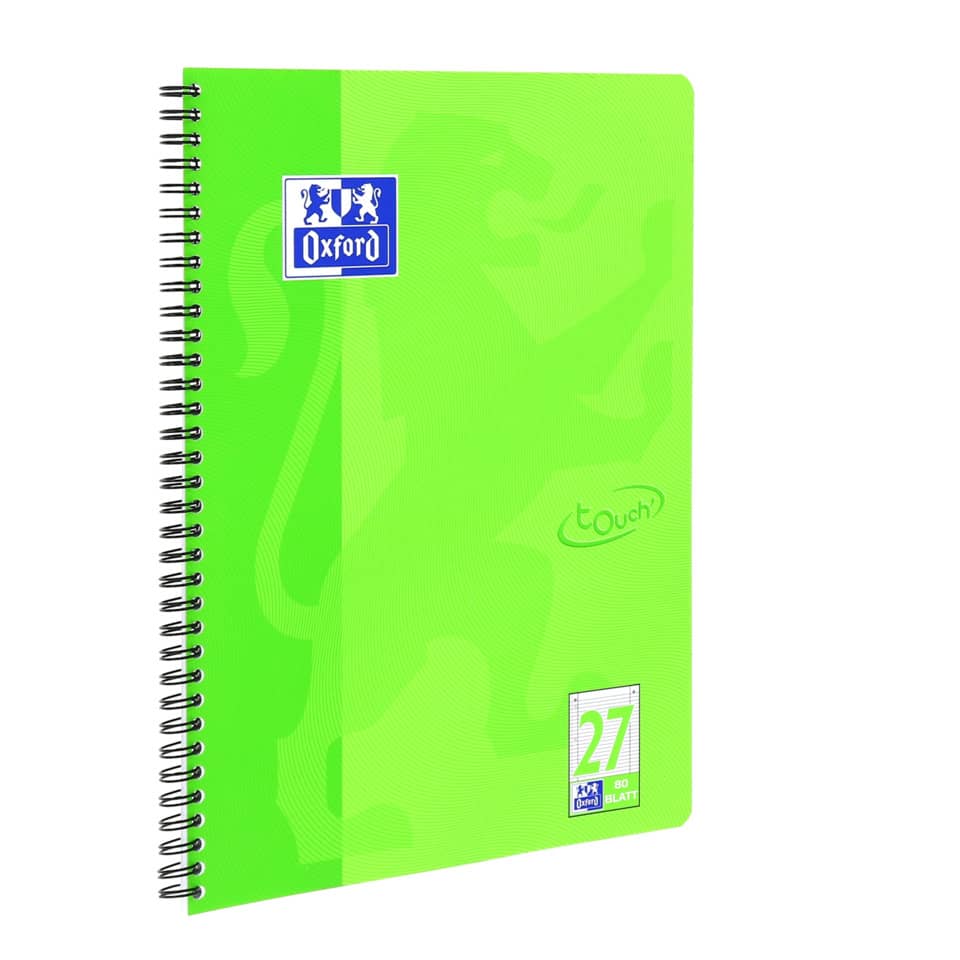 Collegeblock Touch LIN 27 - A4+, 80 Blatt, 90 g/qm, grasgrün