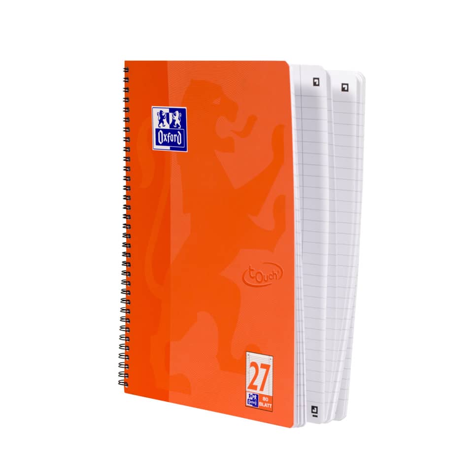 Collegeblock Touch LIN 27 - A4+, 80 Blatt, 90 g/qm, koralle