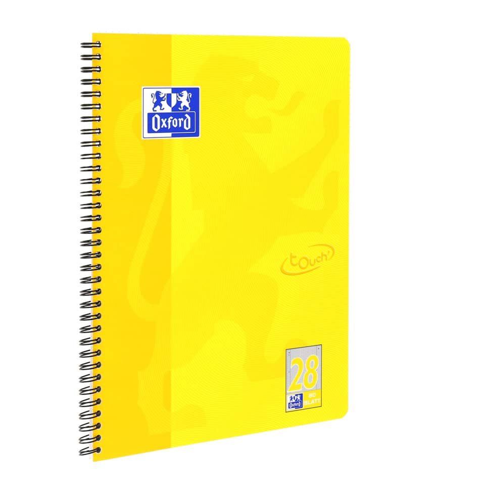 Collegeblock Touch LIN 28 - A4+, 80 Blatt, 90 g/qm, sonnengelb