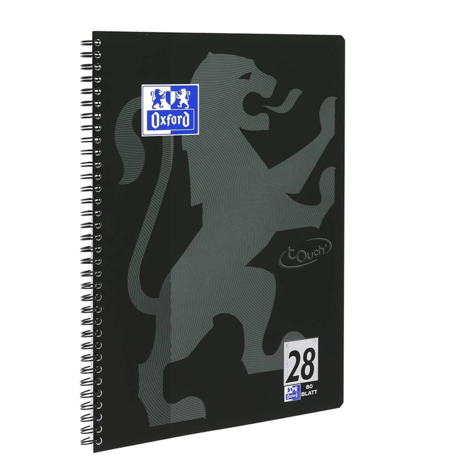 Collegeblock Touch LIN 28 - A4+, 80 Blatt, 90 g/qm, schwarz
