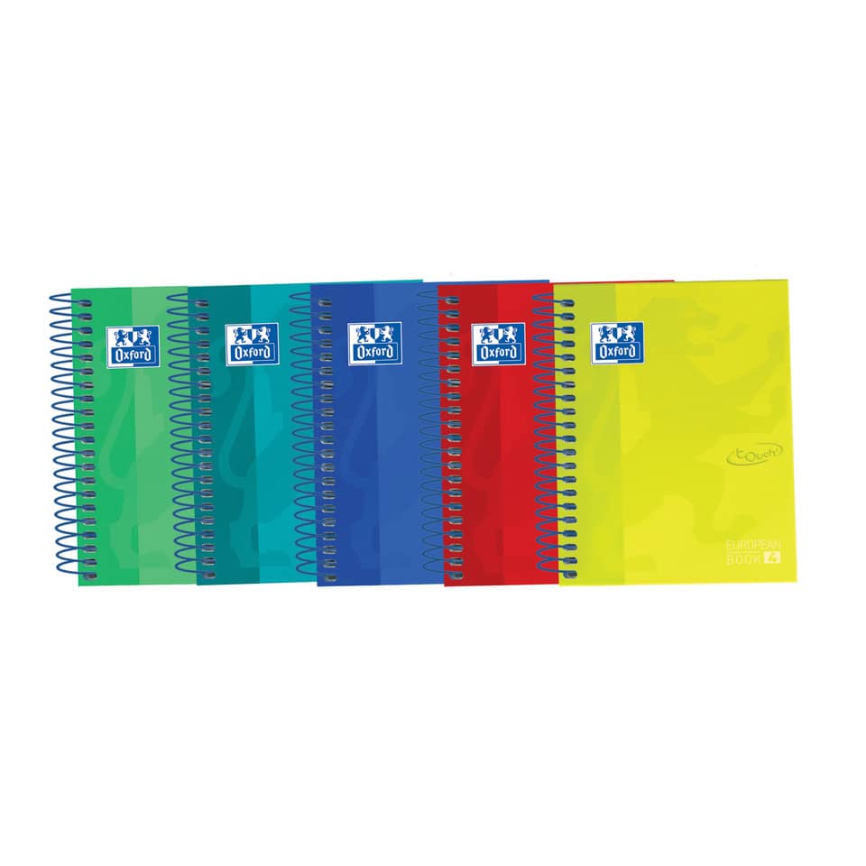Office European Book Touch - A6+, kariert, 120 Blatt, sortiert