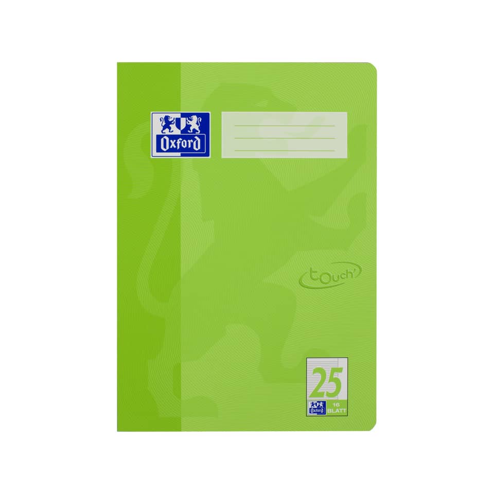 Heft A4 / 16 Blatt Lineatur 25 - Touch grün