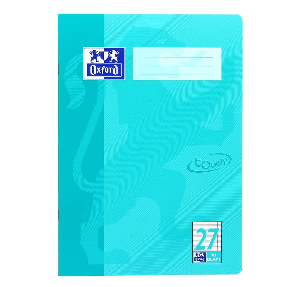 Heft A4 / 16 Blatt Lineatur 27 - Touch aqua