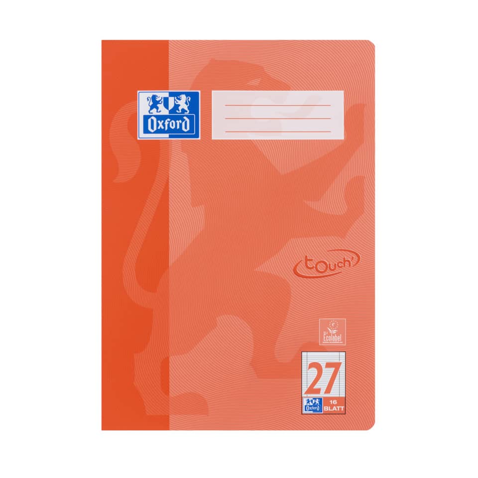 Heft A4 / 16 Blatt Lineatur 27 - Touch koralle