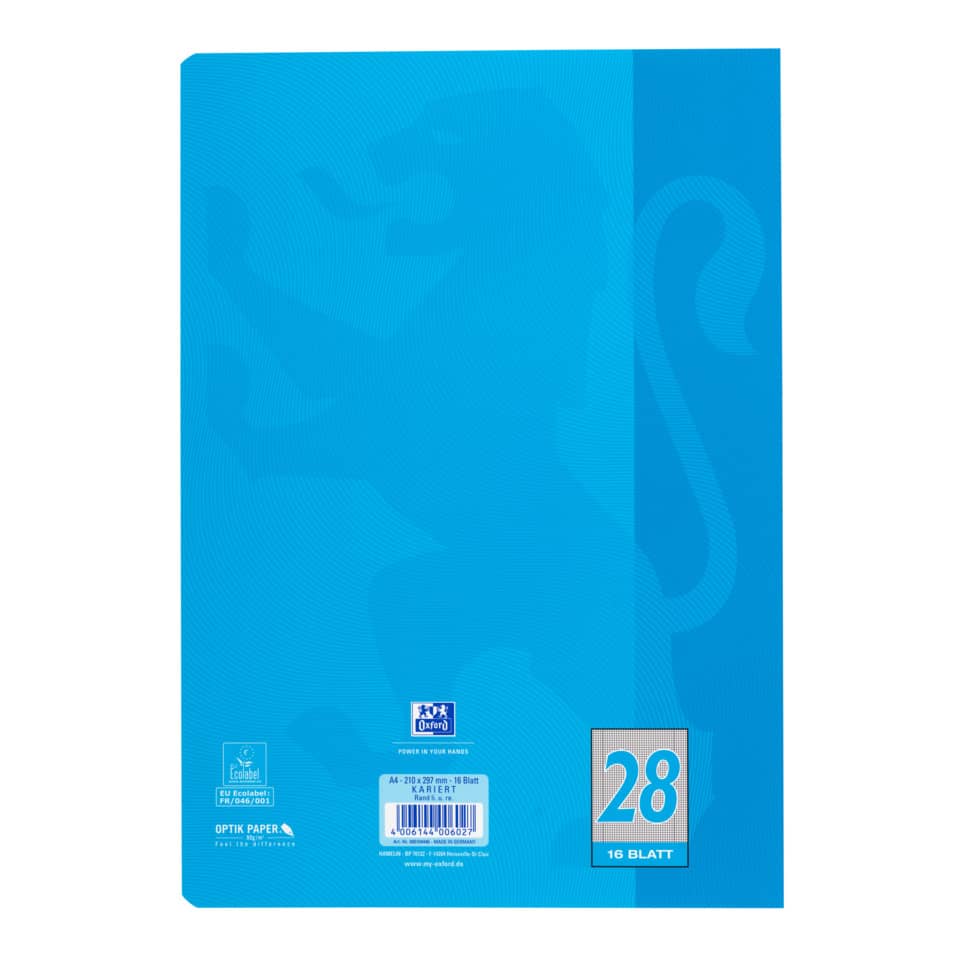 Heft A4 / 16 Blatt Lineatur 28 - Touch meerblau