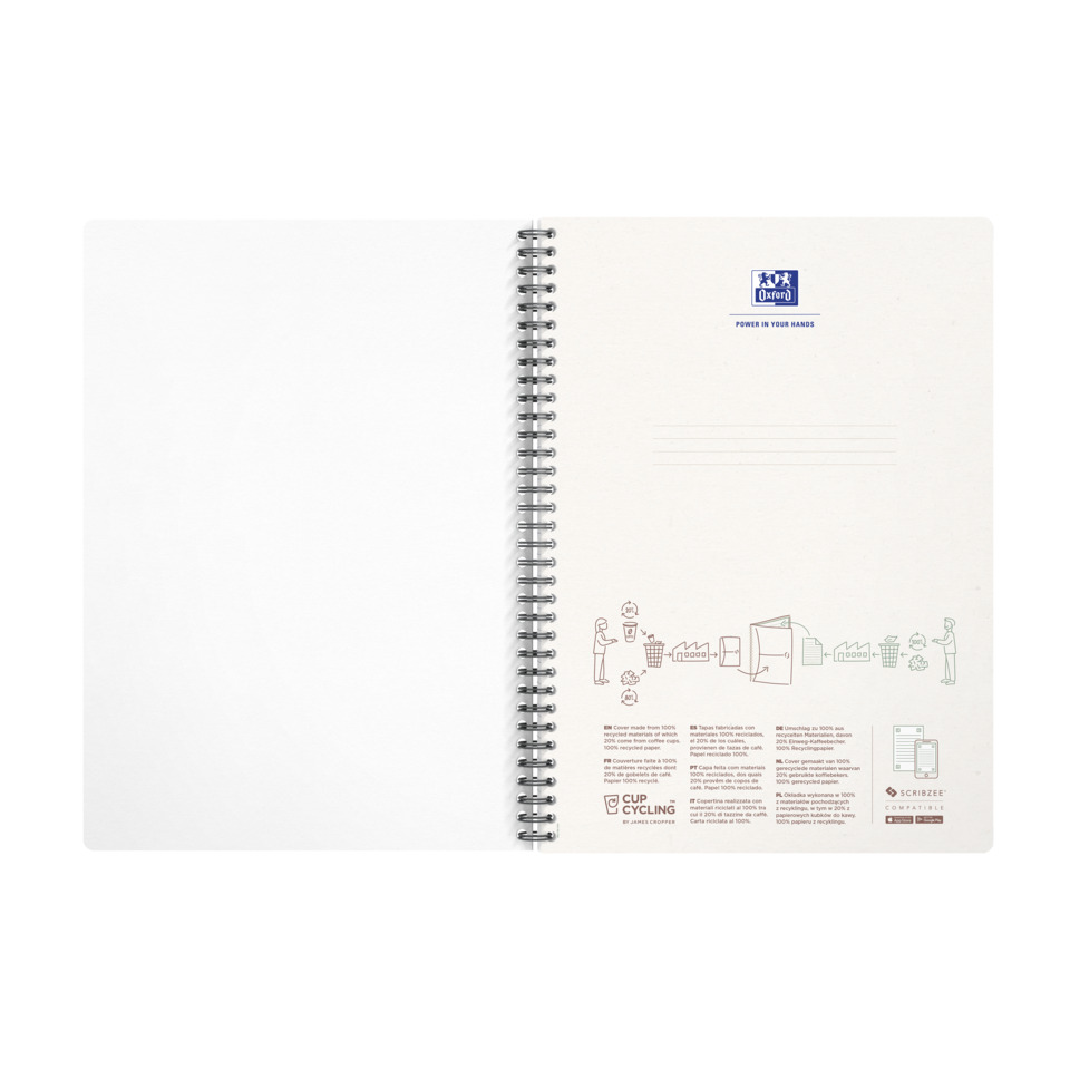 My RecUp Spiralbuch - A4, 90 Blatt, liniert, himmelblau