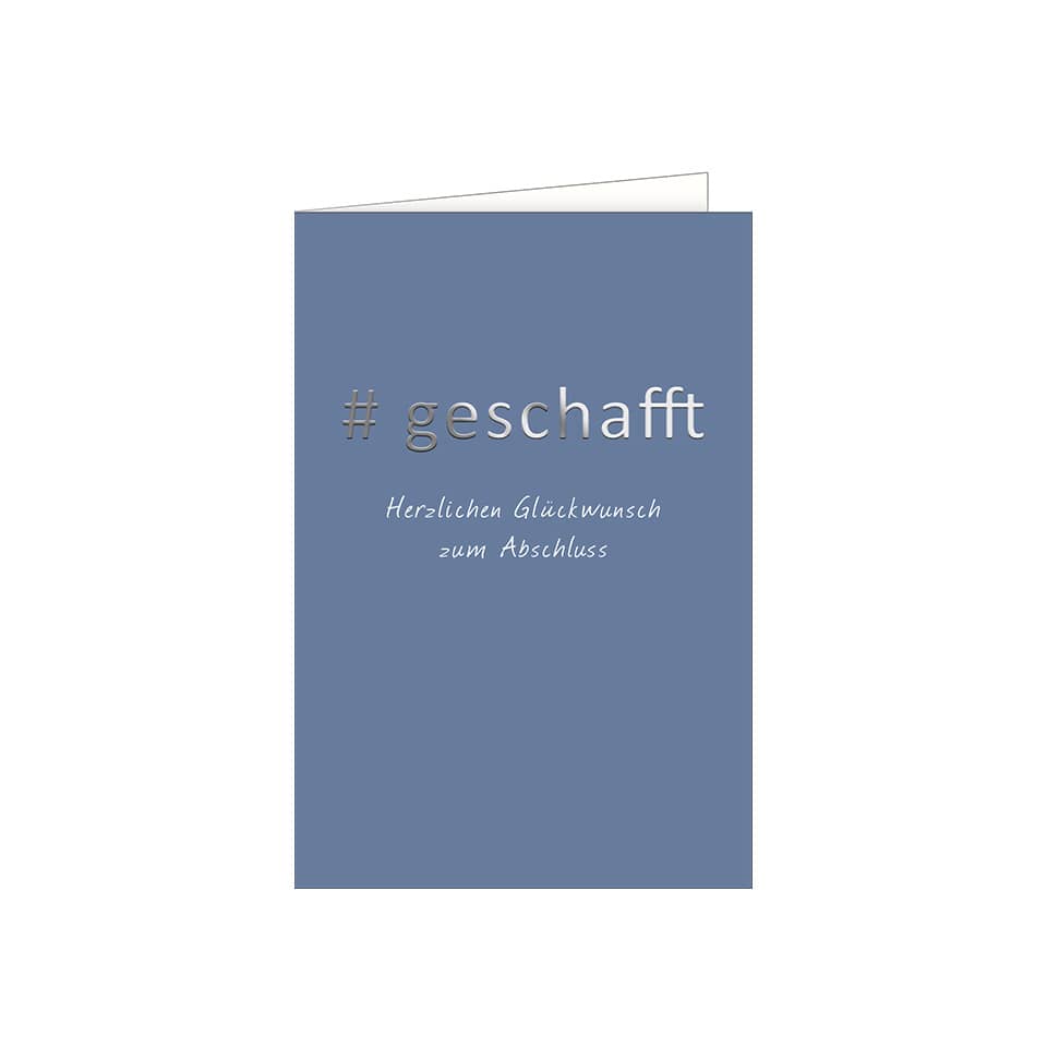 Karte zur bestandenen Prüfung - inkl. Umschlag
